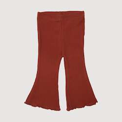 Baby wear: Ribbed Bell Bottoms - Rust