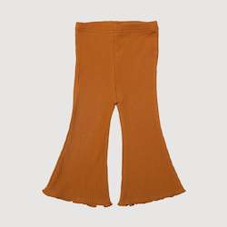 Baby wear: Ribbed Bell Bottoms - Mustard