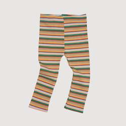 Ribbed Legging - Tan Stripes