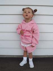 Baby wear: Feelings Are Okay Fleece Set - Pink