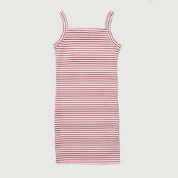 Ribbed Dress - Red Stripes