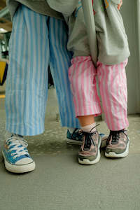 Baby wear: Stripe Cotton Pants - Lolly Pink