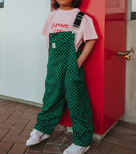 Checkerboard Overall - Green