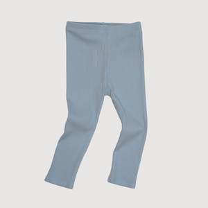 Baby wear: Ribbed Legging - Dusty Blue