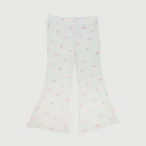 Baby wear: Gingham Bow Print Bamboo Bell Bottoms