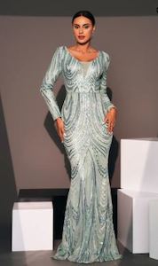 Clothing: Tracey Long Sleeve Sequin Mermaid dress