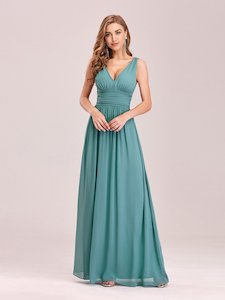 Emma Double V-Neck Bridesmaids Dress