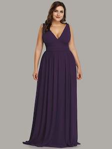 Emma Double V-Neck Bridesmaids Dress