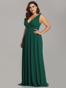 Emma Double V-Neck Bridesmaids Dress