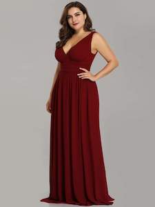 Emma Double V-Neck Bridesmaids Dress