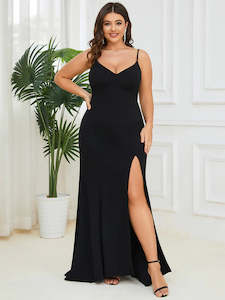 Clothing: Zoe Sexy Fishtail Deep V Neck Evening Dress