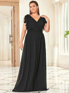 Clothing: Jasmine Ruffle Sleeve Bridesmaids Dress