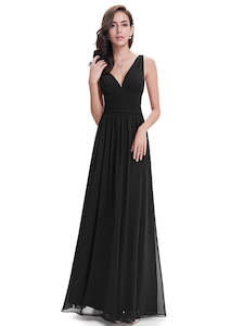 Clothing: Emma Double V-Neck Elegant Maxi Long Ball/Evening Dress