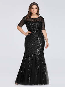 Lisa Sequin Fishtail Tulle Ball/Evening Dress