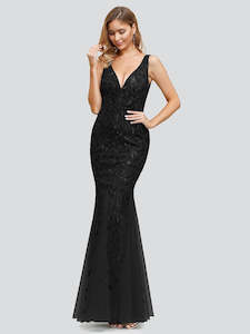 Lily Fishtail Sequin Evening Dress