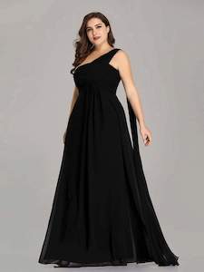 Clothing: Serenity One Shoulder Chiffon Ruffle Bridesmaids Dress