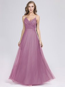 Spaghetti Strap Chiffon Bridesmaid Dress