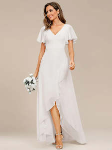 Clothing: Jodi High Low Ruffle Chiffon Bridesmaid Dress