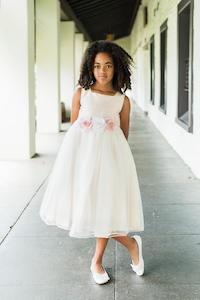 Satin Tulle Dress - Ivory