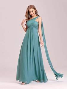 Clothing: Serenity One Shoulder Chiffon Ruffle Bridesmaids Dress