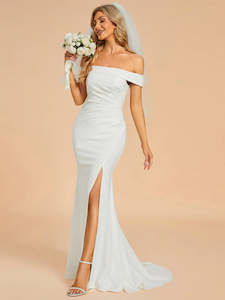 Clothing: Angie Off shoulder fitted Wedding Dress