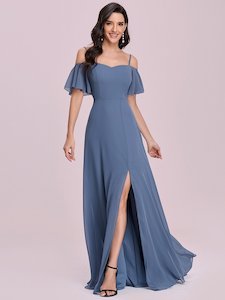 Gina Off shoulder Chiffon Bridesmaid Dress