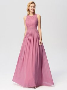 Empire Waist Sleeveless A Line Bridesmaids Dress