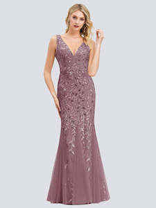 Lily Fishtail Sequin Evening Dress