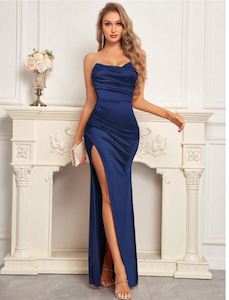 Amira Strapless Satin Dress