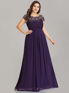 Clothing: Shirley Lacey Neckline Bridesmaids Dress