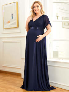 Jacqui Deep V-neck Maternity Bridesmaids Dress