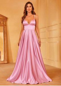 Solana Solid Satin Cami Dress