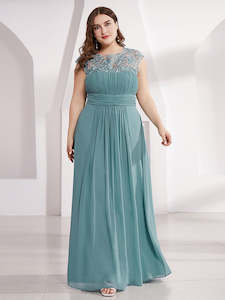 Clothing: Shirley Lacey Neckline Bridesmaids Dress