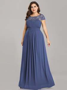 Shirley Lacey Neckline Bridesmaids Dress