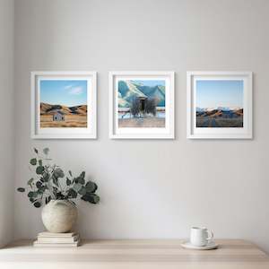 Set of 3 - Petite Prints - Selected New Zealand Trios - White Frame