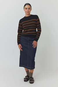 Womenswear: SYLVESTER Waffle Stripe Jumper - SALE