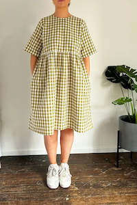 Eden Midi Dress - Green Check