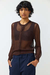 Coats Jackets Knits: Zoe Cardigan - Espresso