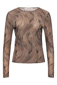 Round Neck Blouse - Major Brown