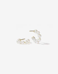 Sale Leather Goods Jewellery: Paris Hoop Earrings - Gold