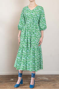 Lulu Dress - Green Floral