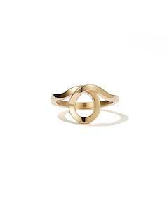 Sale Leather Goods Jewellery: Loop Ring - Gold Plate