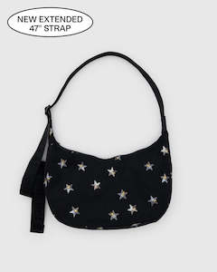 Medium Nylon Crescent Bag - Stars