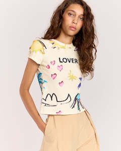 Lover Baby Tee - White