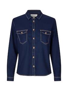 Shirts: Agusta Shirt - Dark Blue