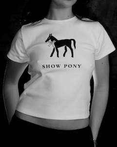 Show Pony Baby Tee - White