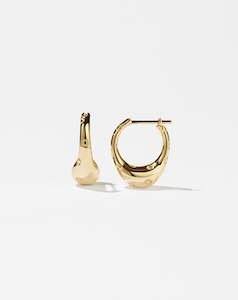 Strawberry Hoop Earrings Small - Gold Plated