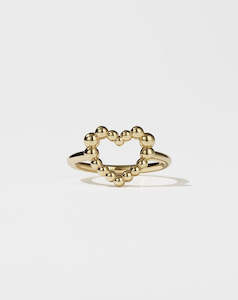 Fizzy Heart Ring - Gold Plated