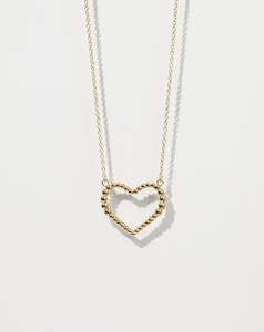 Fizzy Heart Necklace Medium - Gold plated