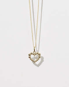 Fizzy Heart Charm Necklace - Gold Plated